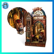FUNPOLA Wooden Puzzle 3D Puzzle Magic Train Book Nook Kit Booknook Wooden Puzzle DIY Miniature Dollh