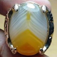 Agate Ring Agate Ring With 40-tone Antique Image