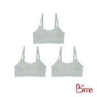 Bme เสื้อชั้นในไร้โครง Level2 ฟองกลาง รุ่น ME1508 (Eco Fashion)(แพ็ค3ตัว) สีเขียว  สีนู้ด สีชมพู คละ