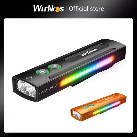 Wurkkos HD01 PRO Rechargeable Flat EDC Flashlight with Green Beam UV Light White LED and Side RGB Li