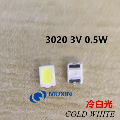 100pcs LED backlight TV LED 3020 high power Lo-D 0.5W 3V 3020 LED cool white 3 v is suitable for LCD