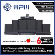 ORIGINAL A1417 / A1494 / A1618 Battery MBP Retina Pro 15-inch A1398 2012 2013 Mid 2014 Mid 2015