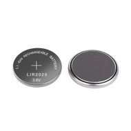 2PCS LIR2025 rechargeable button battery 3.6V replaces CR2025 for car key remote original battery