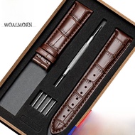 สายนาฬิกาหนังแท้สำหรับผู้ชายและผู้หญิง สายนาฬิกาแบบไม่มีหัวเข็มขัด สายหนัง Casio CK สำหรับ Tissot Lo