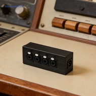 [Ready Stock] XLR 1 Male To 4-Way Female Audio Splitter Converter Box 3 Pin 4 Input 1 Output Audio A