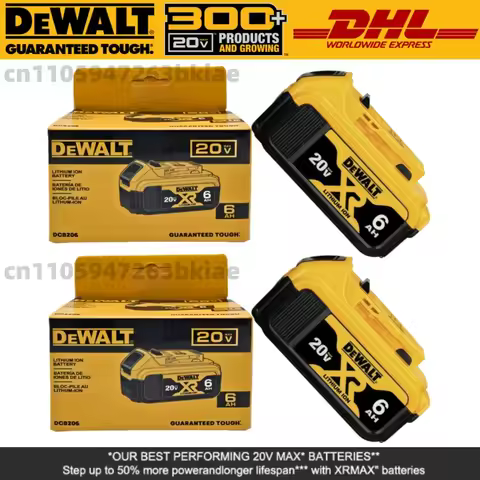 100% Genuine Dewalt 20V Battery, 5AH 6AH Rechargeable Lithium Ion Battery, Dewalt DCB200 Power Tool 