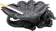 Ebros Gift Medieval Fantasy Large Crouching Dragon Cigarette Ashtray with Celtic Knotwork Figurine 8
