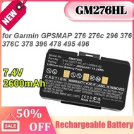 GM276HL 7.4V 2600mAh for Garmin GPSMAP 276 276c 296 376 376C 378 396 478 495 496 Battery