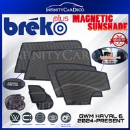 (6 Pcs) BREKO+ SHADES High Quality Magnetic 0.98 UV Proof  Sun Shade (Malaysia-Made) For GWM Haval 6