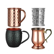 Med Stainless Plated Copper Steel Moscow Mule Mug Dtype Beer Cup Water Glass Da