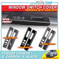 Perodua Myvi ezi 2005 - 2011 Car Window Switch Panel Frame Cover Garnish Accessories Glossy Black Sh