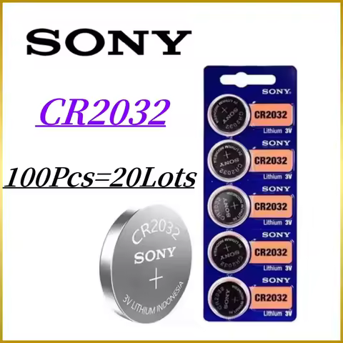 100Pcs Original Sony CR2032 CR 2032 Battery cr 2032 for Watch Toys lithium batteria
