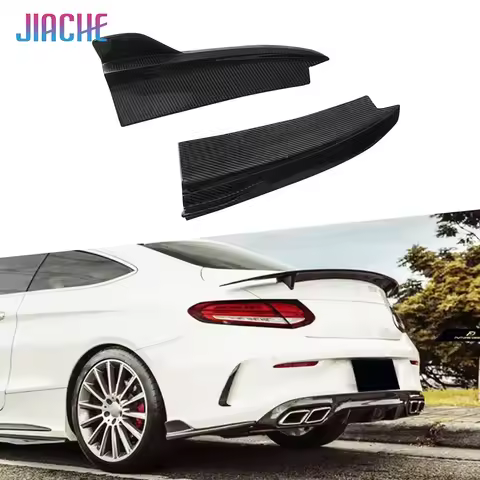 Carbon Fiber Rear Bumper Lip Diffuser Splitters for Benz C class C205 C200 C250 C260 C300 C43 C63 S 