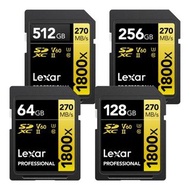 Lexar Professional 1800x SDXC UHS-II Card GOLD Series 記憶卡