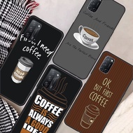 OPPO F7 F9 F9 Pro A7X F11 A9 2019 F11 Pro F17 F17 Pro F19 A74 4G 5G F19 Pro F19 Pro Plus 5G TPU Spot black soft bag phone case Coffee cartoon pattern