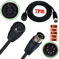 Big DIN 7PIN Male Female Audio Cable Computer/Medical Equipment Pass Side 7PIN All Copper Full Point