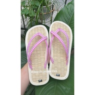 Hoi An pink checkered slippers
