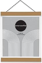 Americanflat 8 Inch Dark Oak Magnetic Poster Clip Frame, Wood Hanger Frame for Posters, Prints, Phot