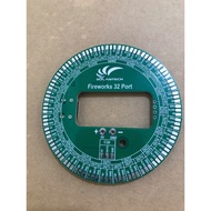 32-beam flat fireworks circuit, flat-faced fireworks, pinwheel fireworks, pinwheels, led fireworks