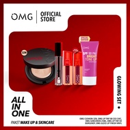 OMG OH MY GLAM ALL IN ONE - Paket Make Up & Skincare I Kulit Tampak Glowing & High Coverage Dewy Fin