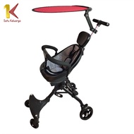 Satu Keluarga Stroller Lipat Travelling C540 Kereta Dorong Roda 4 Dengan Kanopi Perlengkapan Bayi