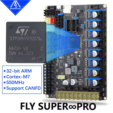 Mellow FLY Super ♾️ Pro Board 3+5 HV 8 Axis 32Bit 550MHz 2oz Pcb High-speed For 3D printer motherboa