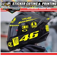 HELMET STICKER - VR46cutting stiker SET FOR HELMET