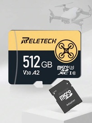 Reletech 1入組u3 A2記憶卡tf卡,用於無人機4k錄影機,讀取速度160mb/s,支援micro Sd卡64gb 128gb 256gb 512gb