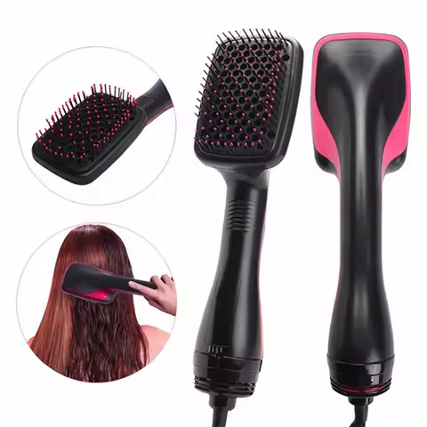 Hot Sale One Step Hair Comb Negative Ion Hair Dryer Brush Curling Straight Wet And Dry Straight Curl