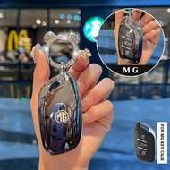 เคสกุญแจ MG เคสกุญแจรถยนต์ MG5 MG HS MG4 MG VS MG ES ZS EV พวงกุญแจ mg4