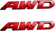 OnlyYou.X AWD Emblem AWD Badge AWD Decal AWD Sticker for Pickup and Car 1 Piece Metal Red