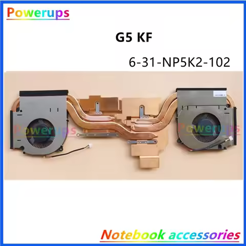 New Original Laptop CPU/GPU Cooler Radiator Heatsink&Fan For Gigabyte G5 KF RTX4060 6-31-NP5K2-102