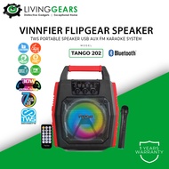 Vinnfier FlipGear Tango 202 PRO BTRM TWS Wireless Portable Bluetooth Speaker with Wireless Mic Super