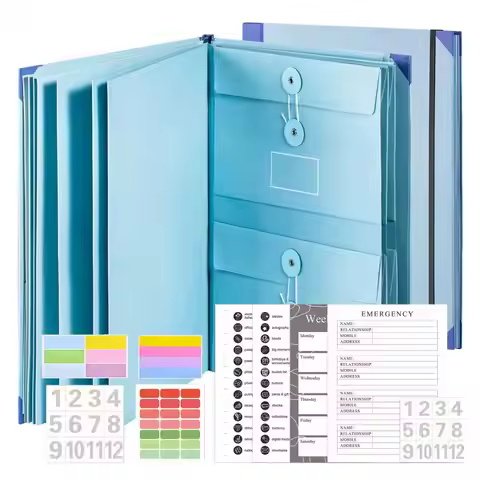 A4 Documents File Organizer Family Document Organizer Binder for A4/legal Size Files Birth Certifica