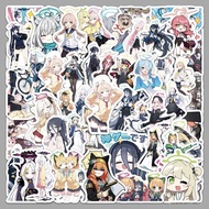 50 Sheets Blue File Graffiti Stickers Cartoon Two-Dimensional Game Decoration Computer Creative Stic