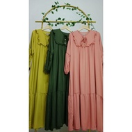 Lavina rayon tuil premium dress, latest Korean style gamis