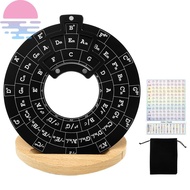 Metal Chord Wheel Easy to Use Melody Tool Practical Guitar Theory Wheel with Chord Poster and Wood S