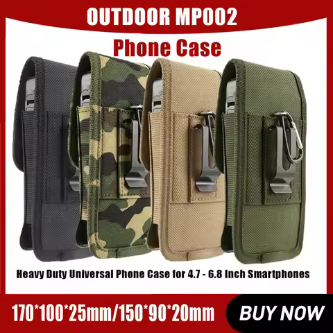 Outdoor MP002 with 4.7–6.8 Inch Phones F41 F400 Radio Pouch Equipped with Stainless Steel Belt Clip 