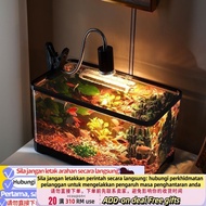 Get ST-ΨPlastic Fish Tank Household Desk Aquarium Ecological Landscaping Fish Globe Turtle Jar Super