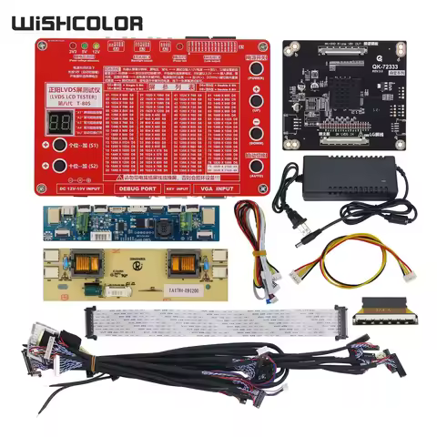 Wishcolor 4K 2K LVDS LCD Tester LCD LED Panel Tester w/ 4K Adapter Board Max 2048x1536 For TV Laptop