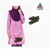 Baju Hari Sukan Negara Pink Edition Muslimah Tshirt Jersey Perempuan Labuh Panjang