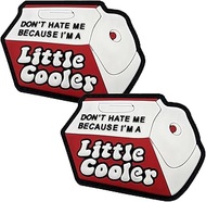 Tavashome Bundle 2pcs Don't Hate Me Because I'm a Little Cooler Patch, 3.1" x 2.7" Sized, Little Coo