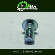 BAUT L BINTANG VIXION (10x20) - BAUT DUDUKAN KALIPER CAKRAM KUNCI L BINTANG