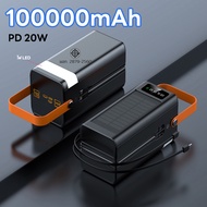 พาวเวอร์แบงค์100000mah แบตสำรอง ของแท้ power bank ชาร์จเร็ว เพาวเวอร์แบงค์ เพาเวอร์แบงค์ พาวเวอแบงค์