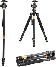 QZSD Q999C Pro Carbon Fiber Tripod Monopod Stand with Ball Head and Carrying Bag, Compact Portable Traveling for Digital Camera and Camcorder