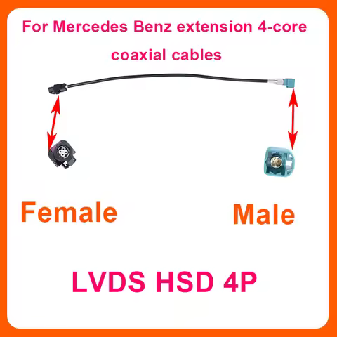 For Mercedes Benz extension 4-core coaxial cables Car coaxial connector Fakra HSD LVDS 4pin Ztype ma