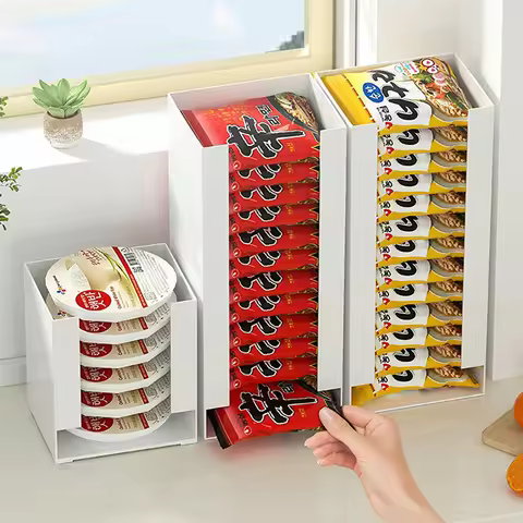 Korea Ramen Storage Box Kitchen Instant Noodle Cup Tissue Storage Bins Facial Mask Storage Box Multi