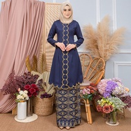 Baju Kebarung Modern Nikah Tunang Italian Fiona Embroidery Baju Kurung Baju Cantik Perempuan Stu Set