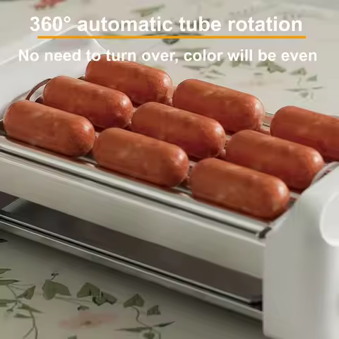 550W Home Automatic Sausage Machine Barbecue Machine Hot Dog Skewers Non-stick Barbecue Grill Steak 