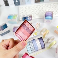 TTT Roll Masking Tape Set 5 Pcs Essential Collection Basic Pattern Contains 5 Colorful Washi Paper T